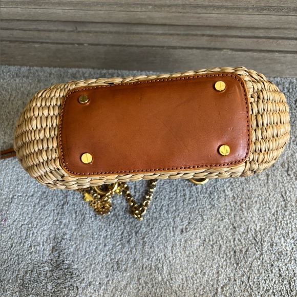 Tory Burch Rattan Charm Handbag, NWOT - Picture 5 of 6